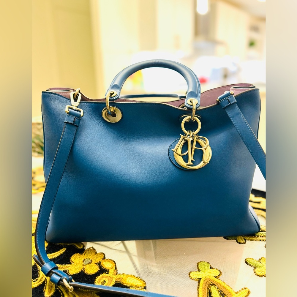 Christian Dior calfskin leather large